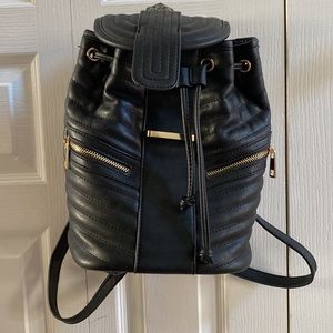 *SOLD* Leather-look backpack purse